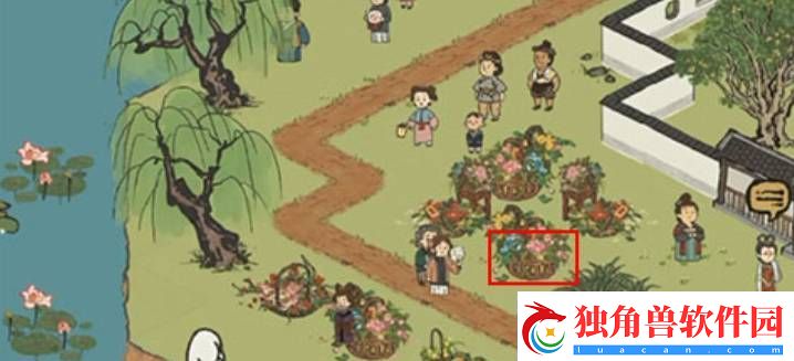 江南百景图花篮放在空地上方法是什么