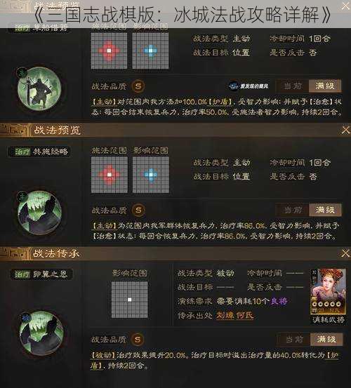 《三国志战棋版：冰城法战攻略详解》