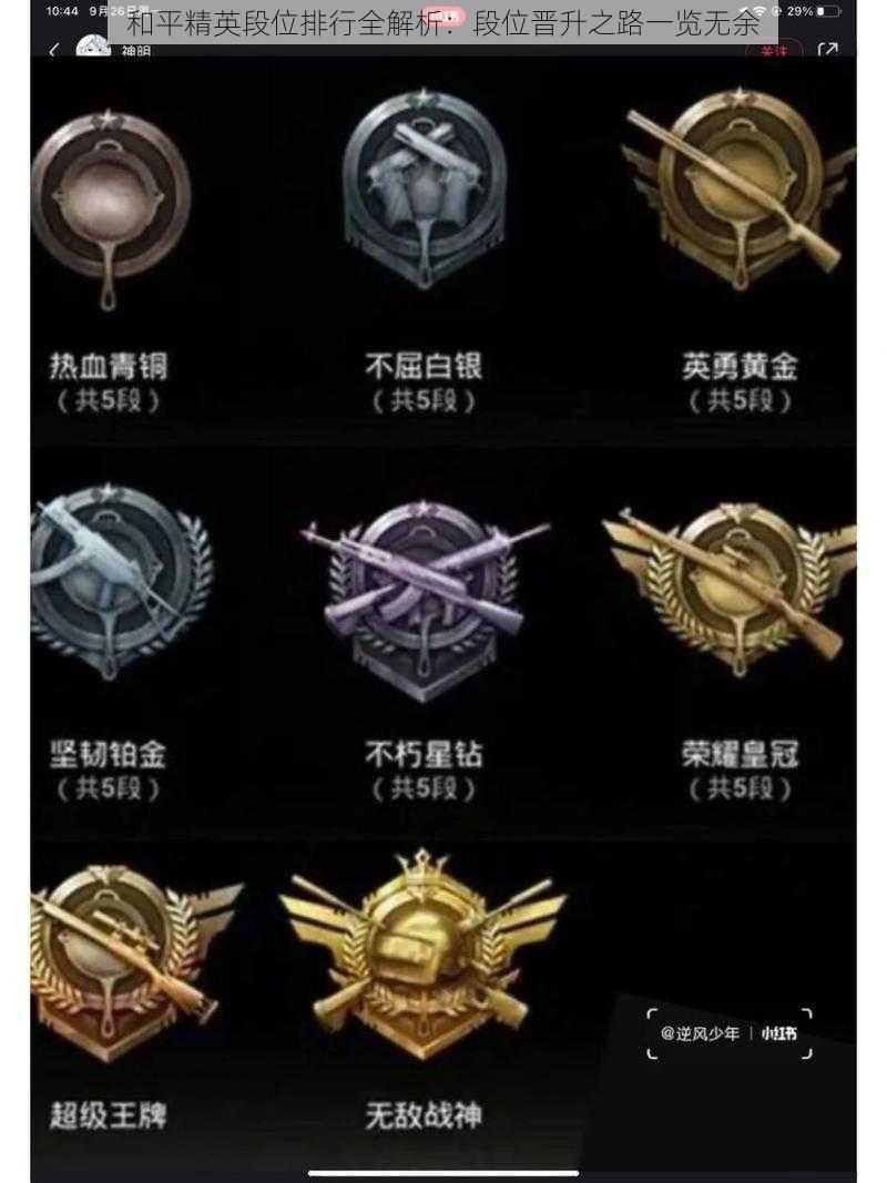 和平精英段位排行全解析：段位晋升之路一览无余