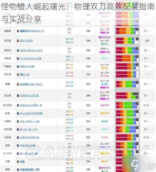 怪物猎人崛起曙光:物理双刀高效配装指南与实战分享