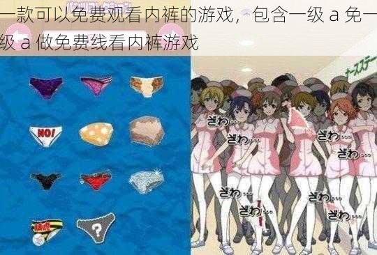 一款可以免费观看内裤的游戏,包含一级 a 免一级 a 做免费线看内裤游戏