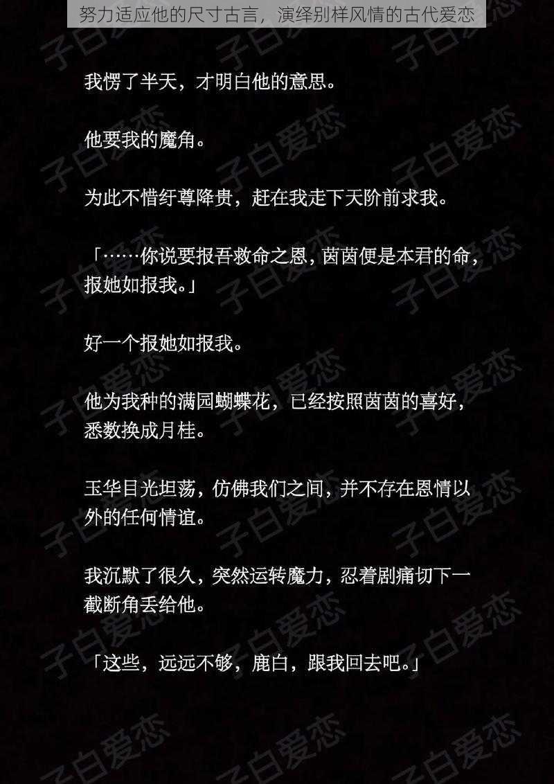 努力适应他的尺寸古言，演绎别样风情的古代爱恋