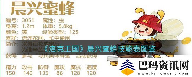 洛克王国晨兴蜜蜂技能怎么搭配-洛克王国最新晨兴蜜蜂技能表一览2022