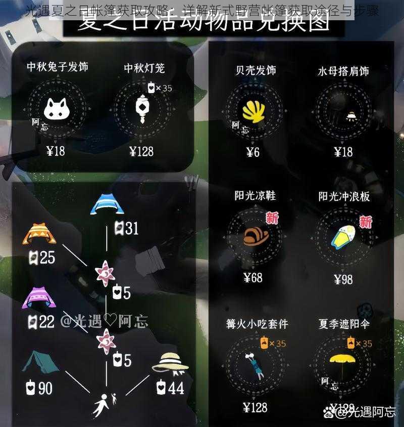 光遇夏之日帐篷获取攻略:详解新式野营帐篷获取途径与步骤