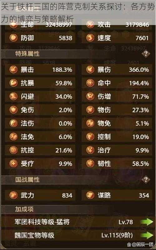 关于铁杆三国的阵营克制关系探讨：各方势力的博弈与策略解析