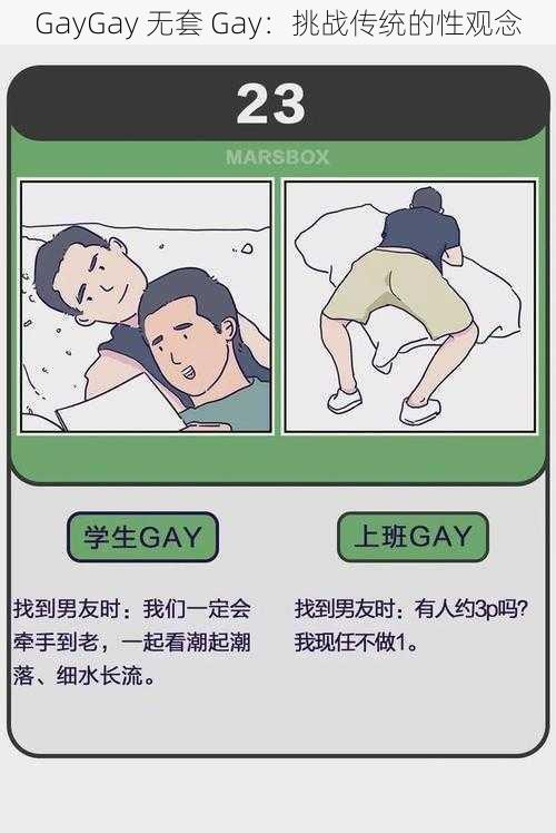 GayGay 无套 Gay:挑战传统的性观念