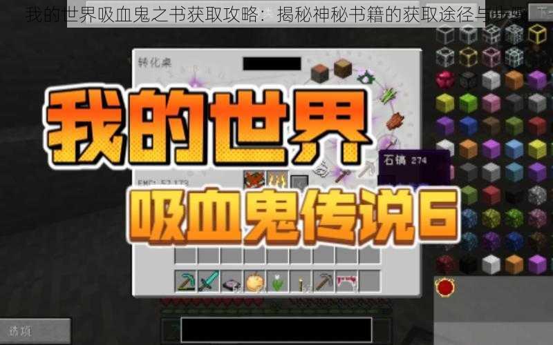 我的世界吸血鬼之书获取攻略：揭秘神秘书籍的获取途径与步骤