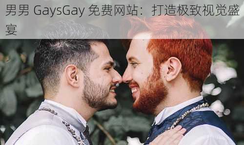 男男 GaysGay 免费网站:打造极致视觉盛宴