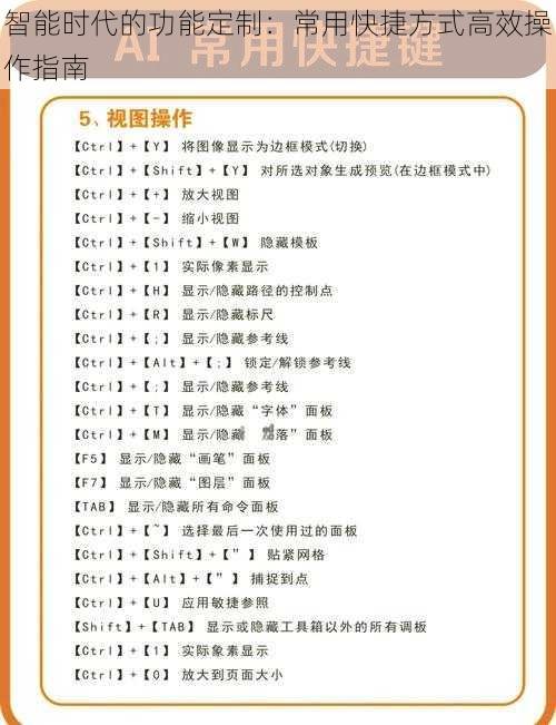 智能时代的功能定制:常用快捷方式高效操作指南