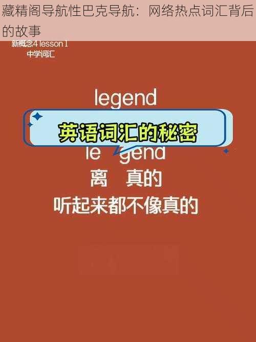 藏精阁导航性巴克导航:网络热点词汇背后的故事