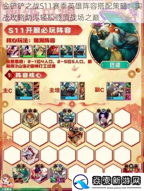 金铲铲之战S11赛季英雄阵容搭配策略：实战攻略助你轻松登顶战场之巅
