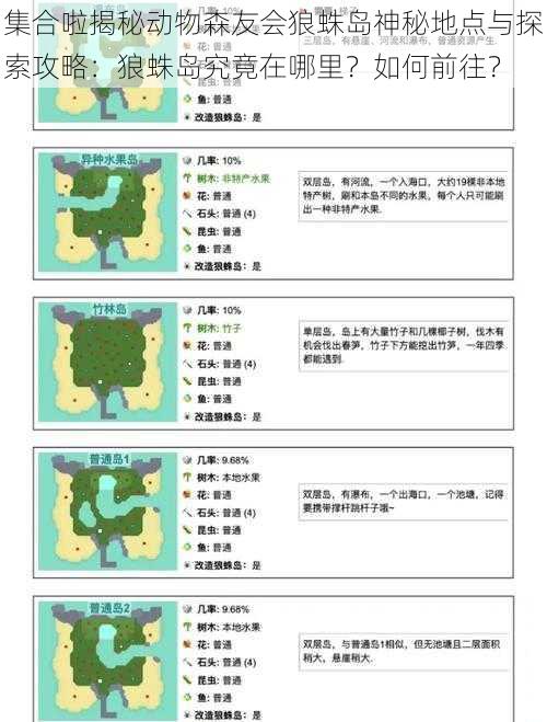 集合啦揭秘动物森友会狼蛛岛神秘地点与探索攻略：狼蛛岛究竟在哪里？如何前往？