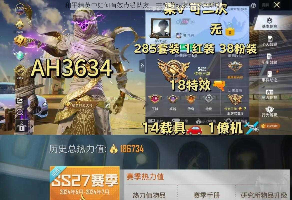和平精英中如何有效点赞队友,共筑游戏友好交流新篇章