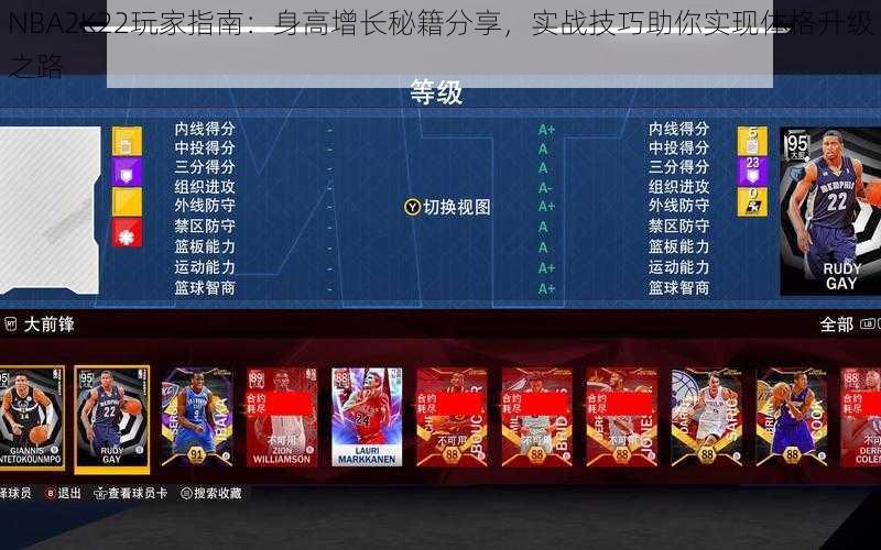 NBA2K22玩家指南:身高增长秘籍分享,实战技巧助你实现体格升级之路