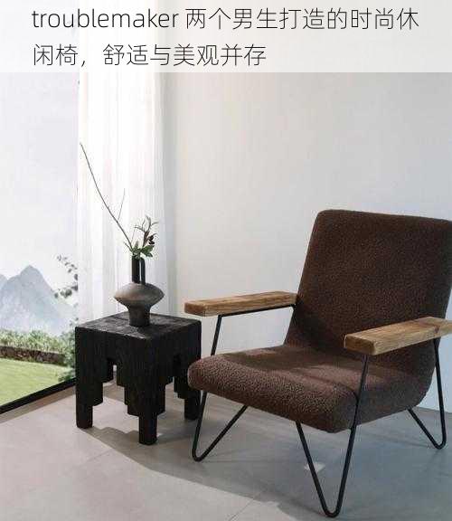 troublemaker 两个男生打造的时尚休闲椅，舒适与美观并存