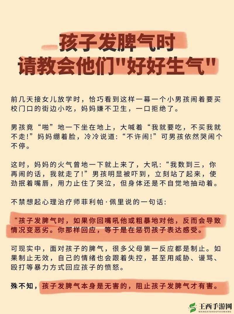 儿子控制不住对妈妈发脾气的方法：解决之道