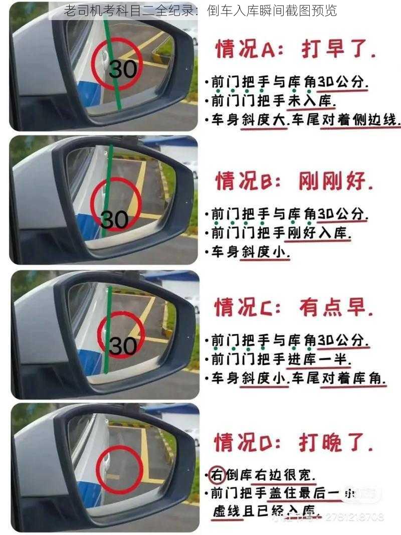 老司机考科目二全纪录：倒车入库瞬间截图预览