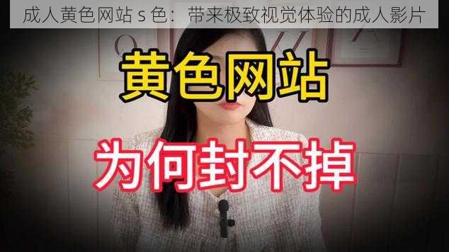 成人黄色网站 s 色：带来极致视觉体验的成人影片