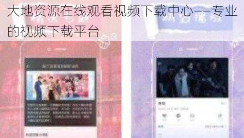 大地资源在线观看视频下载中心——专业的视频下载平台
