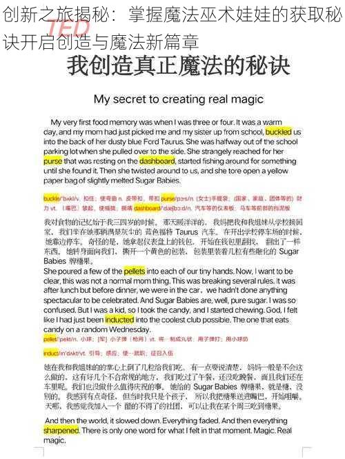 创新之旅揭秘：掌握魔法巫术娃娃的获取秘诀开启创造与魔法新篇章