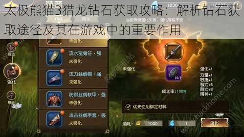 太极熊猫3猎龙钻石获取攻略:解析钻石获取途径及其在游戏中的重要作用