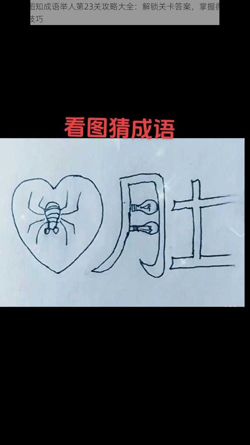 微信看图知成语举人第23关攻略大全：解锁关卡答案，掌握微信看图猜成语技巧