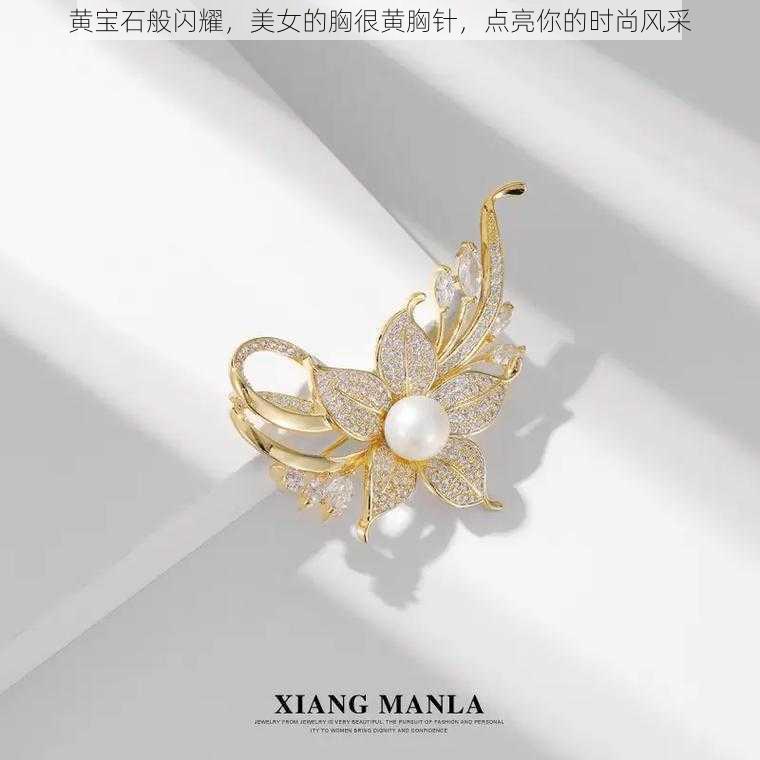 黄宝石般闪耀,美女的胸很黄胸针,点亮你的时尚风采