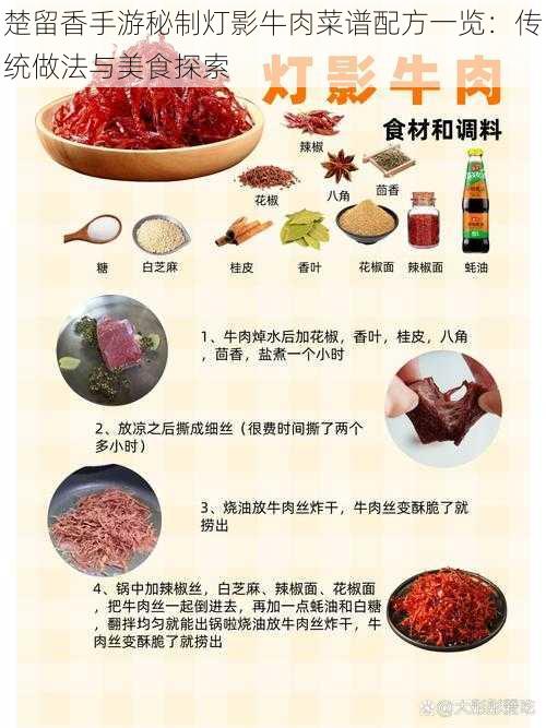 楚留香手游秘制灯影牛肉菜谱配方一览：传统做法与美食探索
