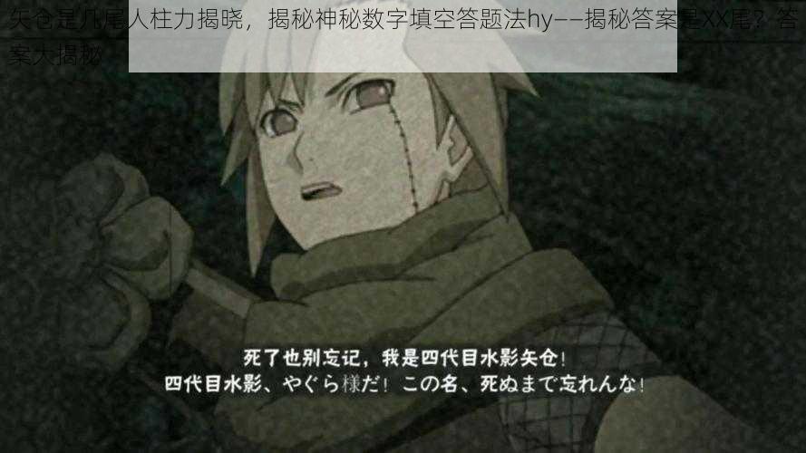 矢仓是几尾人柱力揭晓,揭秘神秘数字填空答题法hy——揭秘答案是XX尾?答案大揭秘