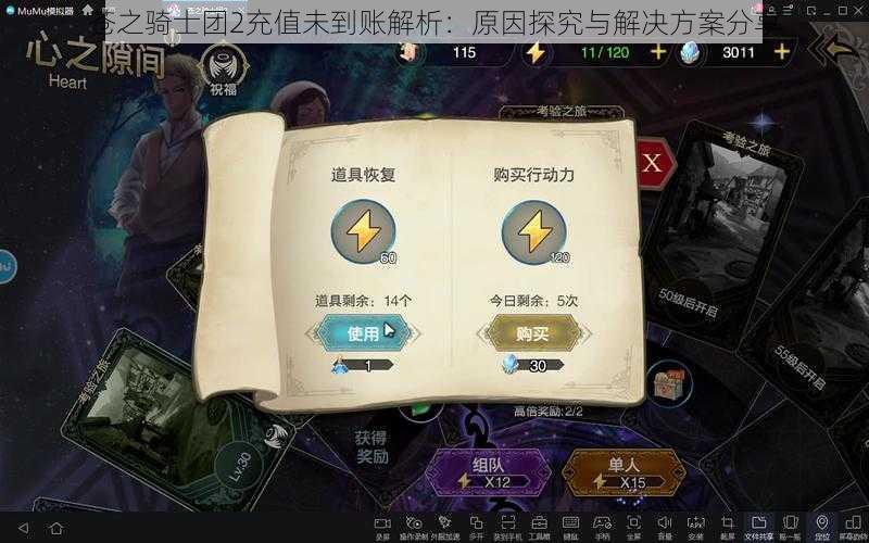苍之骑士团2充值未到账解析：原因探究与解决方案分享