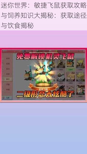 迷你世界：敏捷飞鼠获取攻略与饲养知识大揭秘：获取途径与饮食揭秘