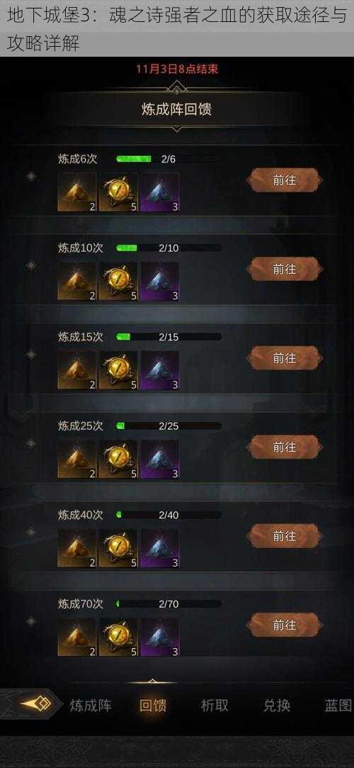 地下城堡3：魂之诗强者之血的获取途径与攻略详解