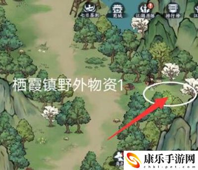 方寸对决栖霞镇野外物资在哪